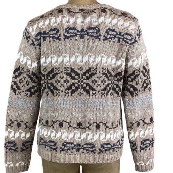 Talbots Nordic Fair Isle Cardigan Sweater Sz S #337L - Picture 6 of 9